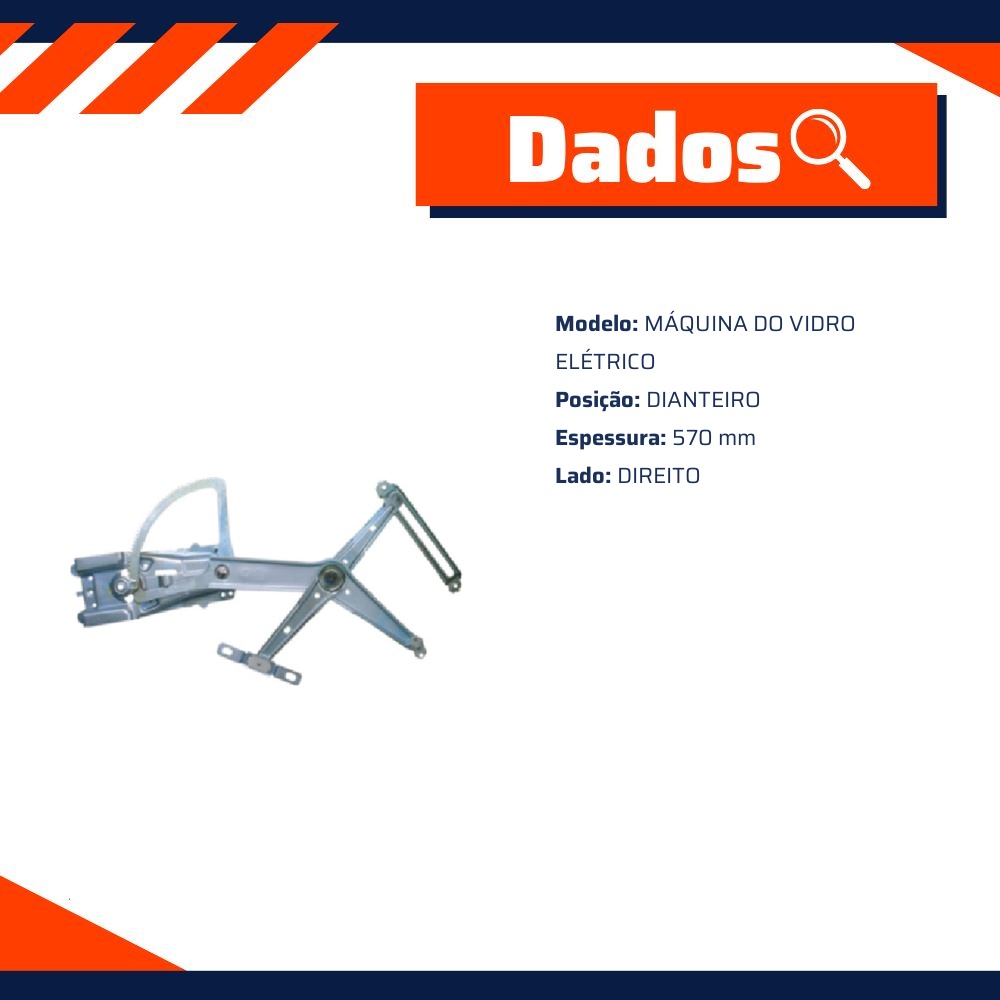 Máquina do Vidro Elétrico DA Porta Dianteira - Universal - 41090
