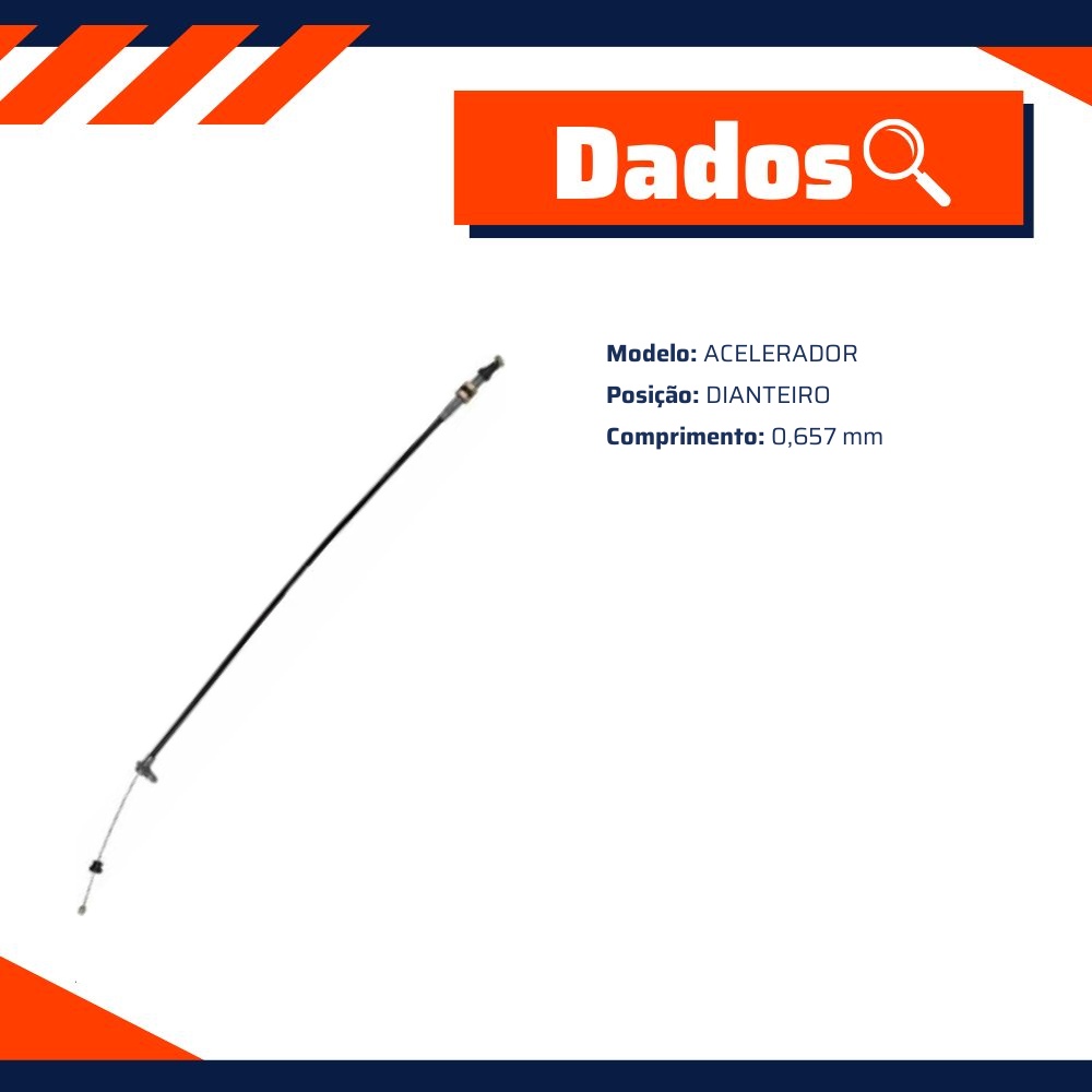 Cabo de Comando do Acelerador para Chevrolet Caravan - IKS - 4117