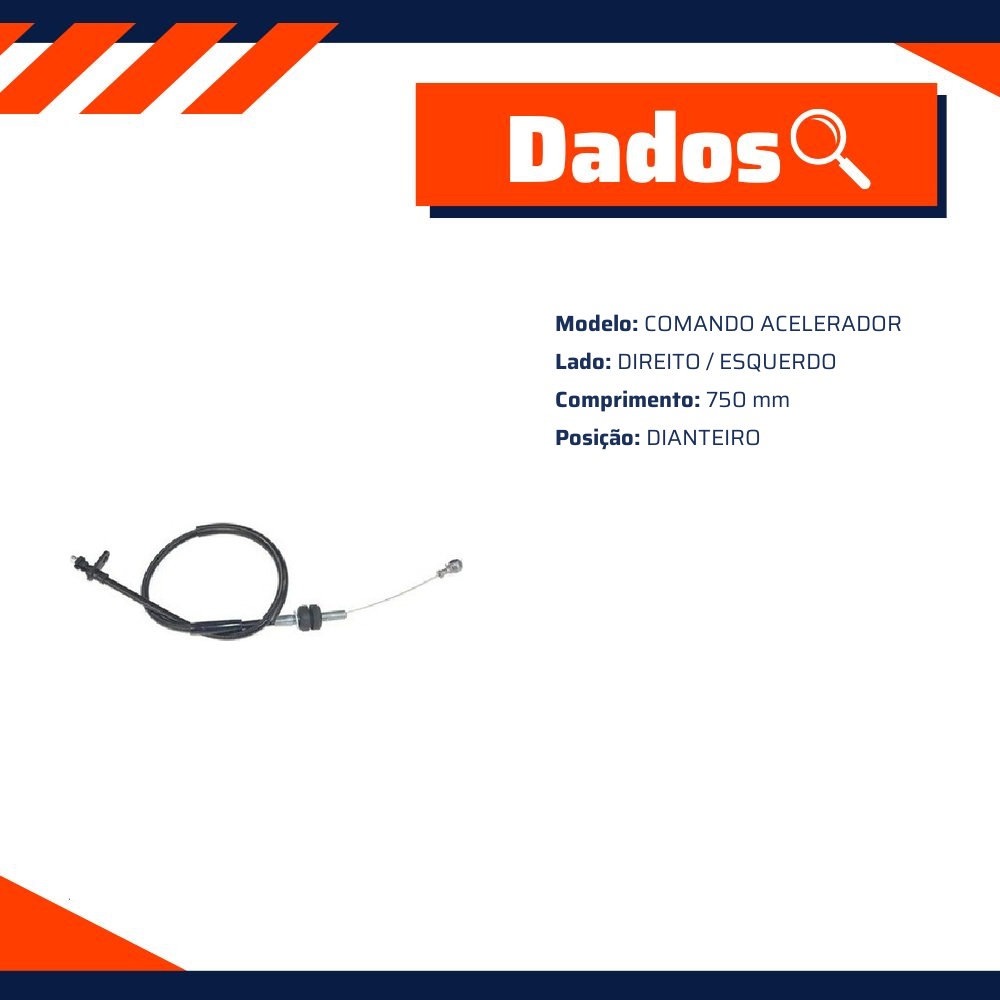 Cabo de Comando do Acelerador para Chevrolet A-20 e C-20 - IKS - 4152