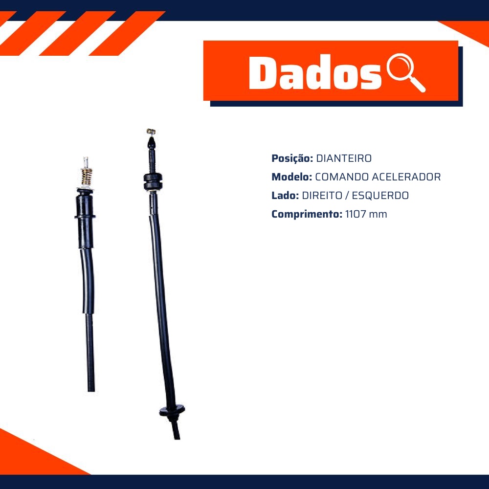 Cabo de Comando do Acelerador para Chevrolet Meriva - IKS - 4182
