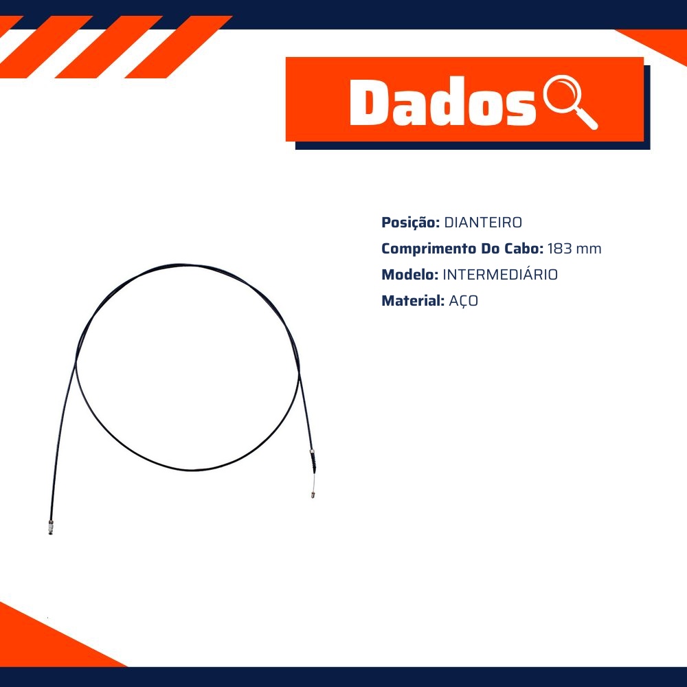 Cabo de Comando do Freio de Mão Dianteiro para Chevrolet Onix e Prisma - IKS - 42130