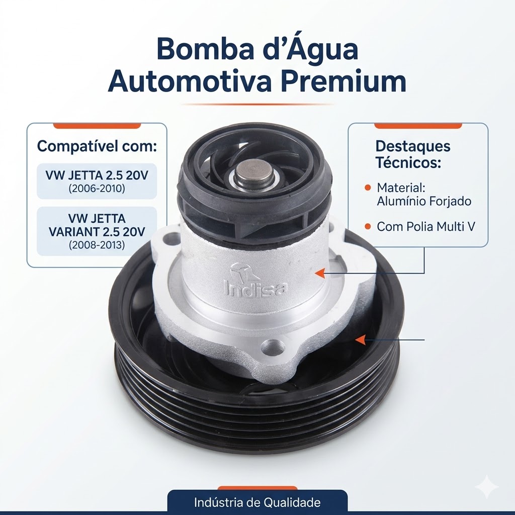 Bomba D'Água para Volkswagen Jetta e Jetta Variant - Indisa - 454502