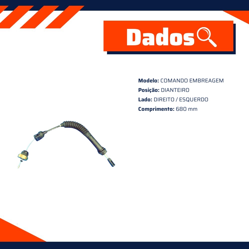 Cabo de Comando da Embreagem para Peugeot 306 Break - Fania - 46-052