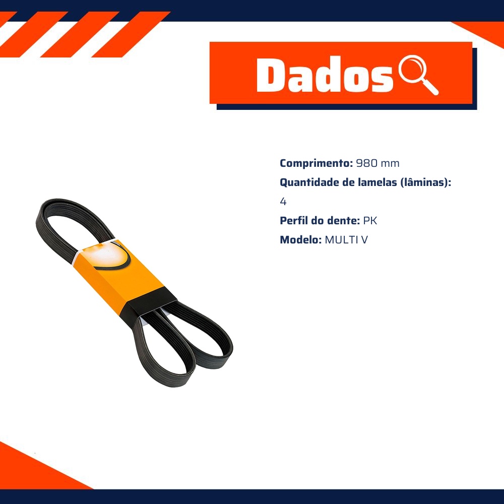 Correia Acessórios Multi V PK - Contitech - 4PK980RNH
