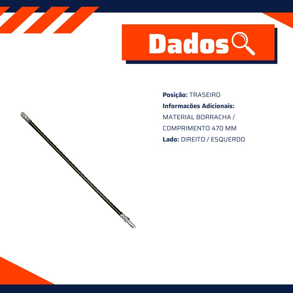 Mangueira Flexível de Freio Traseiro - Norflex - 5031