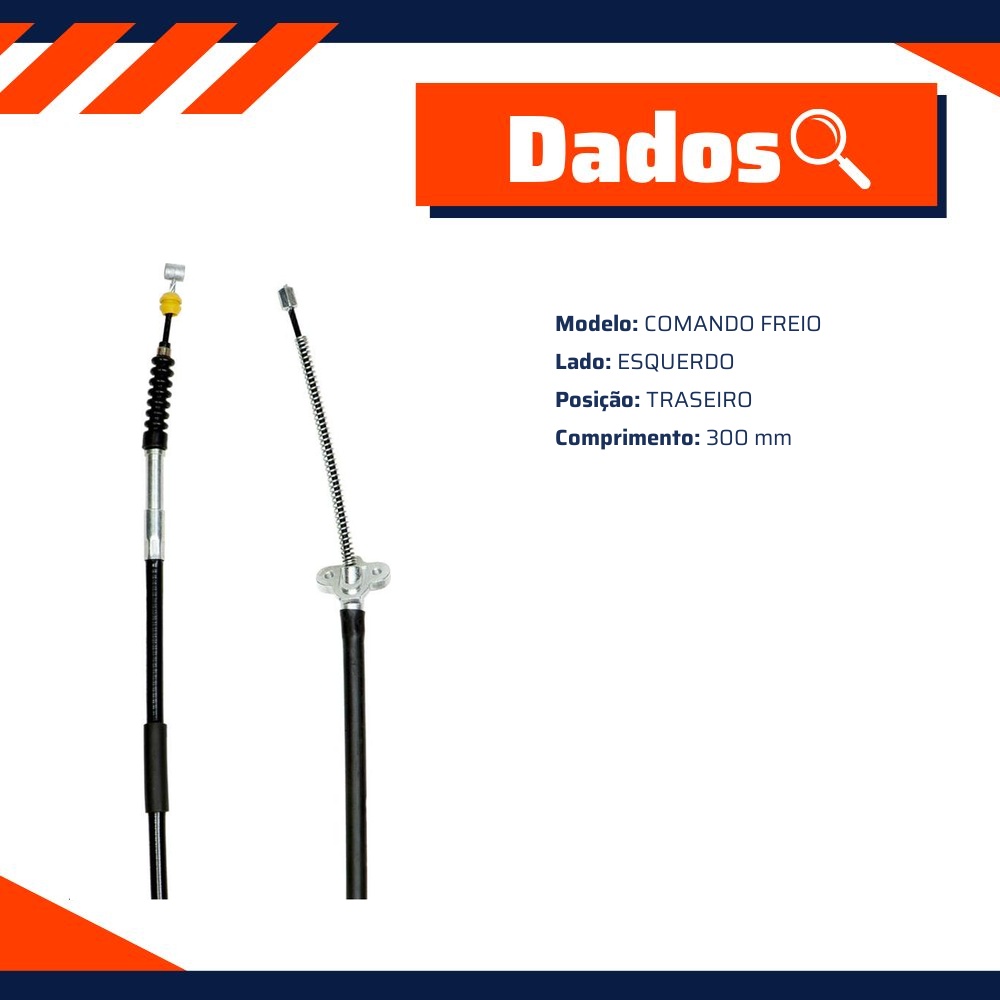 Cabo de Comando do Freio de Mão Esquerdo para Toyota Corolla - IKS - 5211