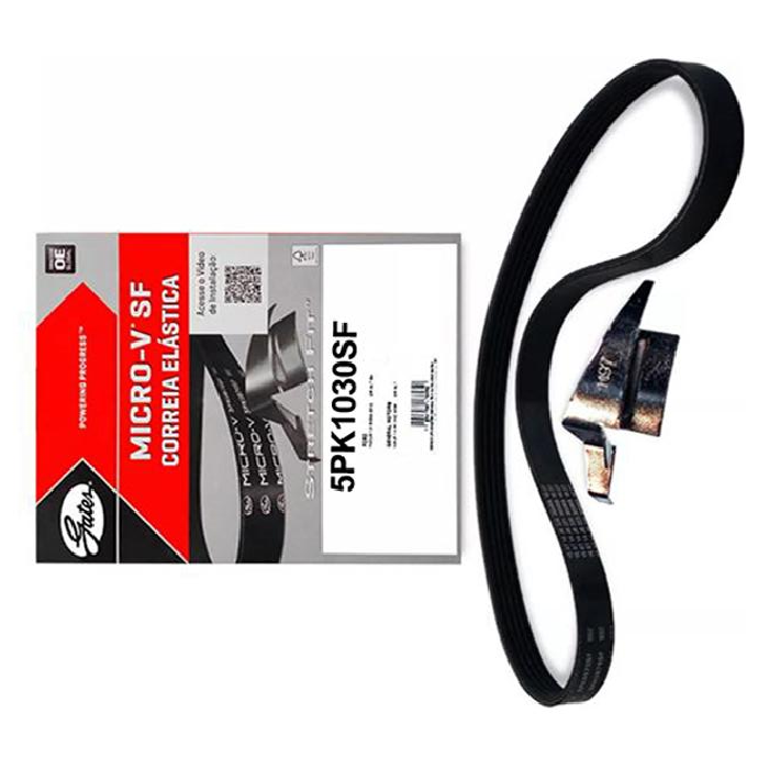 Correia de Acessórios PK 5 Lâminas Modelo Micro V para Chevrolet Onix e Prisma - Gates - 5PK1030SF