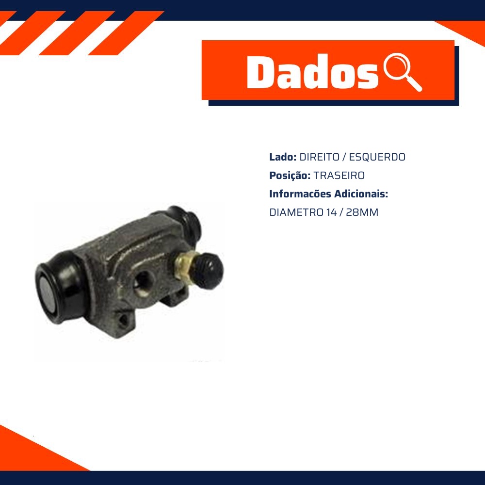 Cilindro de Roda Traseira para Chevrolet Celta e Prisma - ATE - 6447