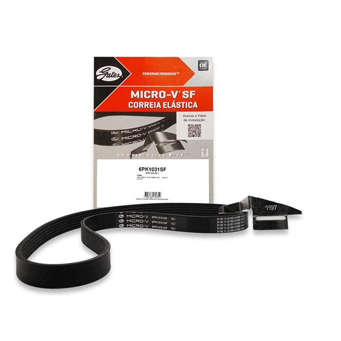 Correia de Acessórios Micro-V PK 6 Lâminas 1031mm - GATES - 6PK1031SF