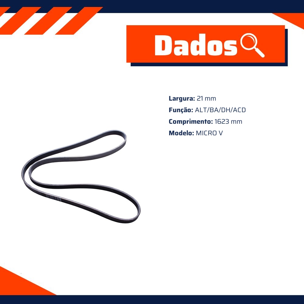 Correia de Acessórios Micro V - CONTITECH - 6PK1623
