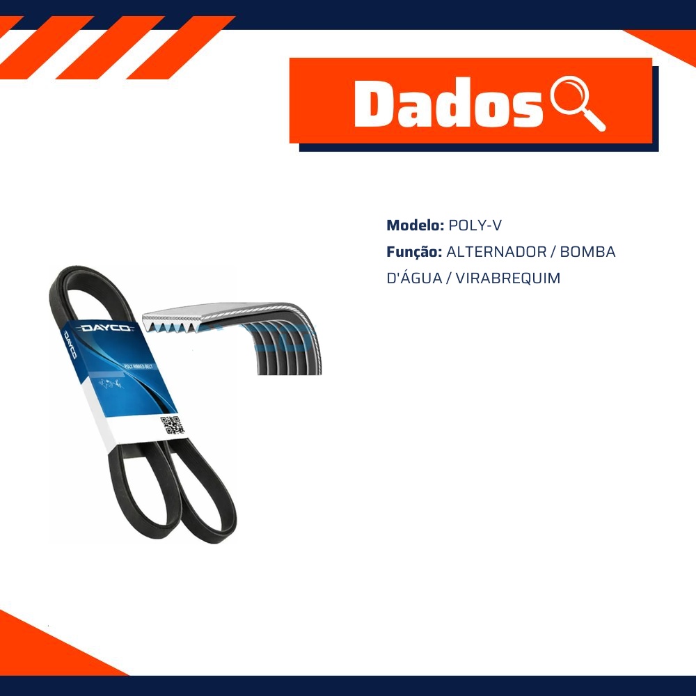 Correia de Acessórios POLY-V - DAYCO - 6PK895