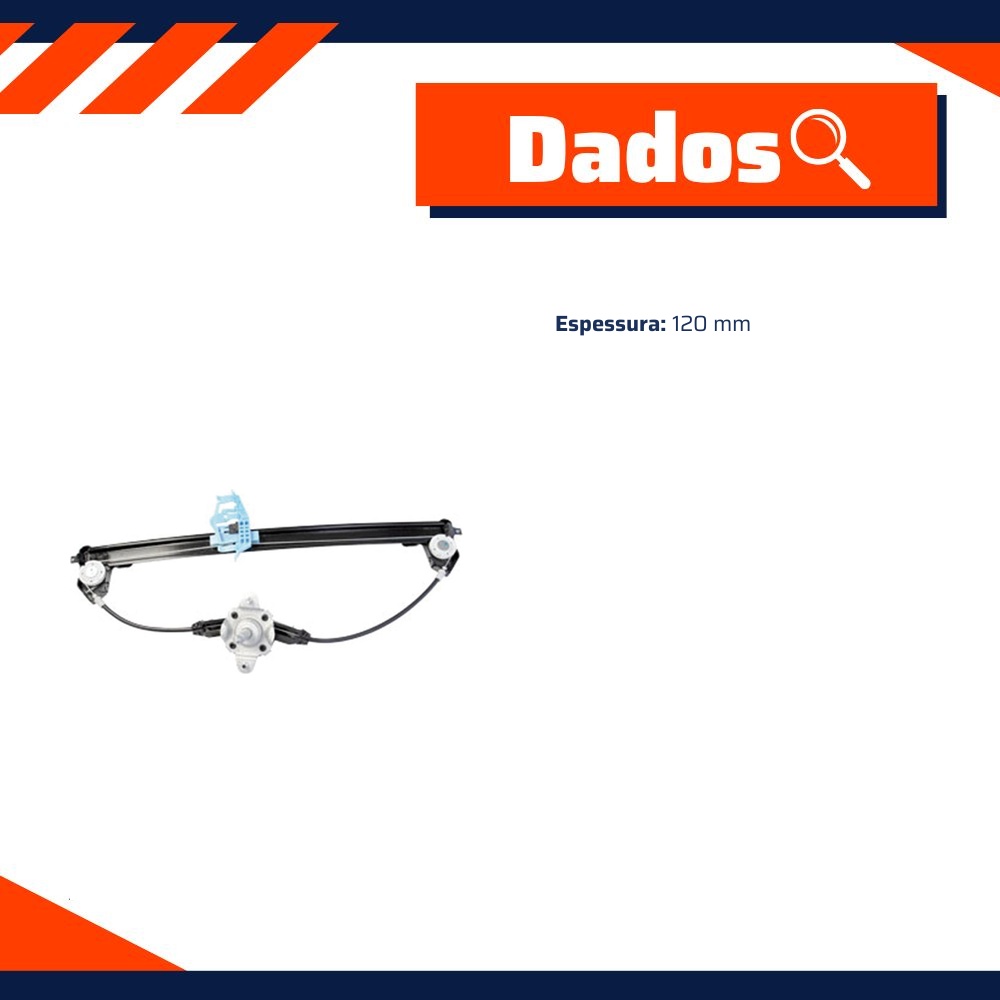 Máquina do Vidro Mecânico para Fiat Grand Siena e Palio - Micro - 70621