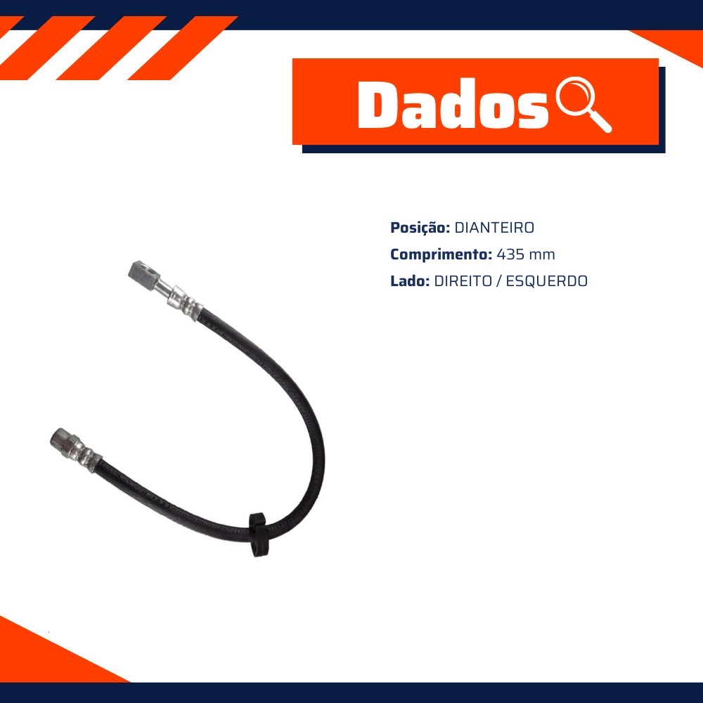 Mangueira Flexível de Freio Dianteiro para Volkswagen Bora e New Beetle - Norflex - 7049