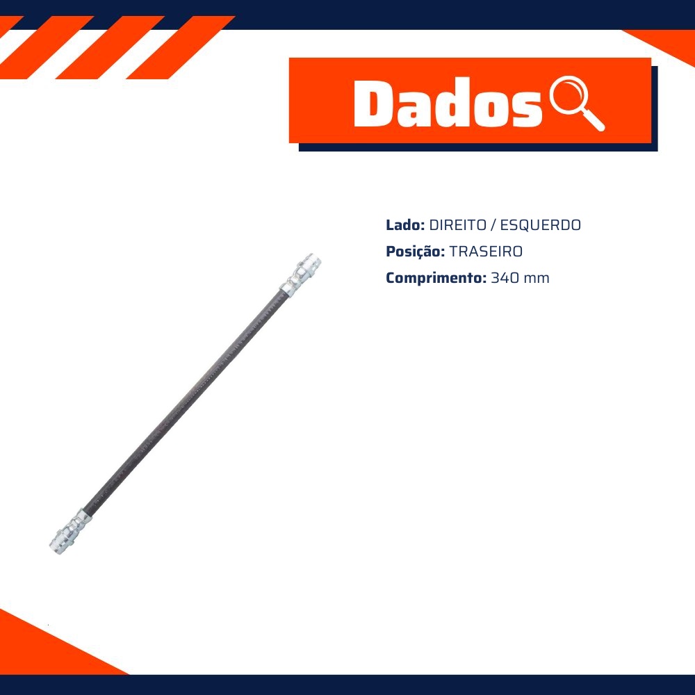 Mangueira Flexível de Freio Traseiro para Volkswagen Amarok - Norflex - 7058