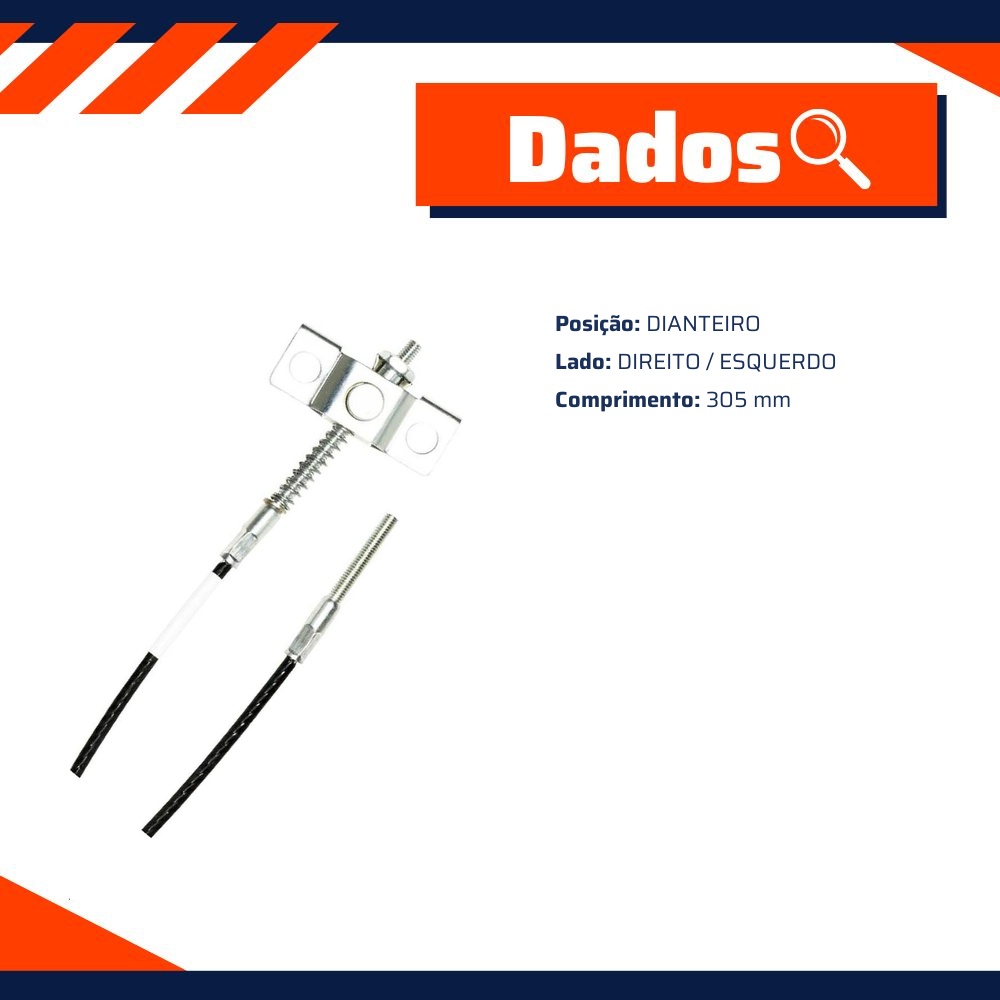 Cabo de Comando do Freio de Mão Dianteiro para Hyundai Tucson - IKS - 7244