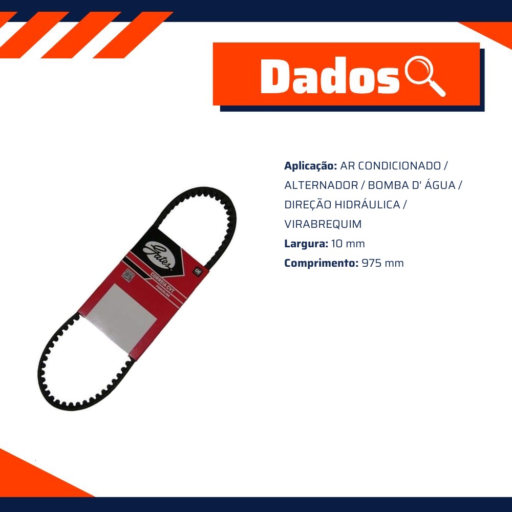 Correia de Acessórios - GATES - 7384