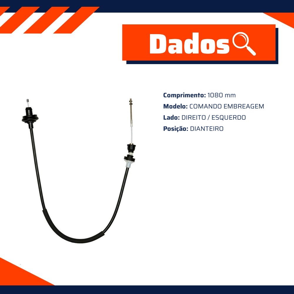 Cabo de Comando da Embreagem para Peugeot 206 - IKS - 7384/A
