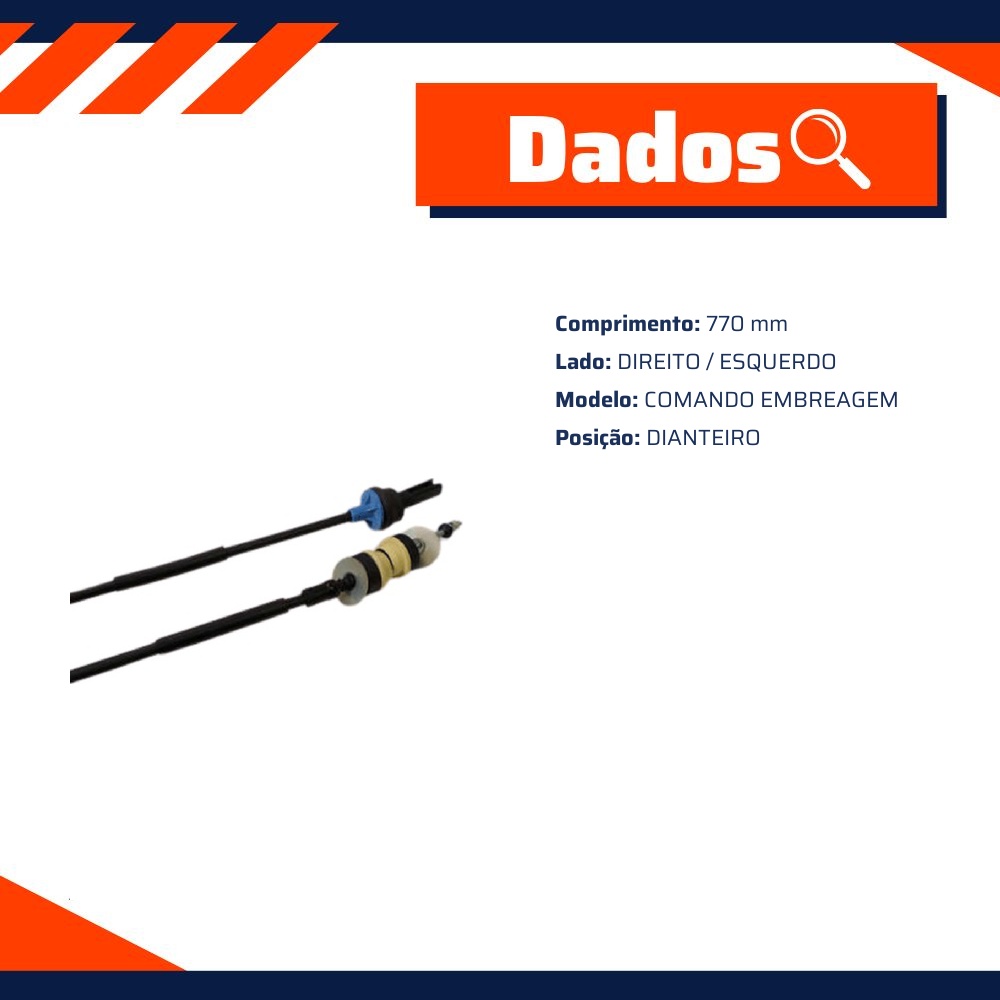 Cabo de Comando da Embreagem para Peugeot 306 - IKS - 7387/A