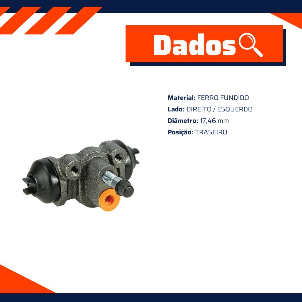 Cilindro de Roda Traseira para Hyundai HB20 e HB20S - ATE - 7631
