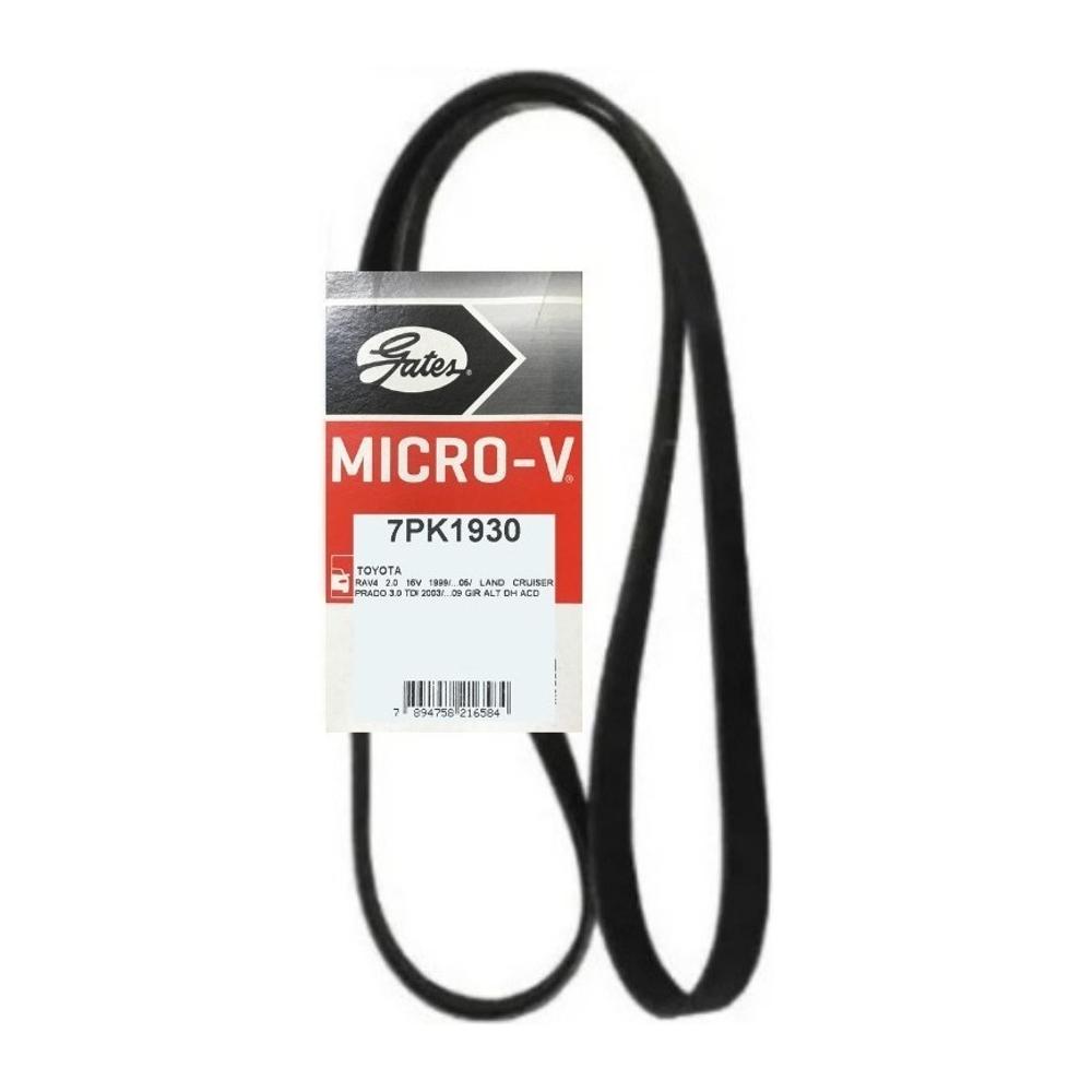 Correia de Acessórios Micro-V PK 1930mm 7 Lâminas para Toyota Land Cruiser e RAV4 - Gates - 7PK1930