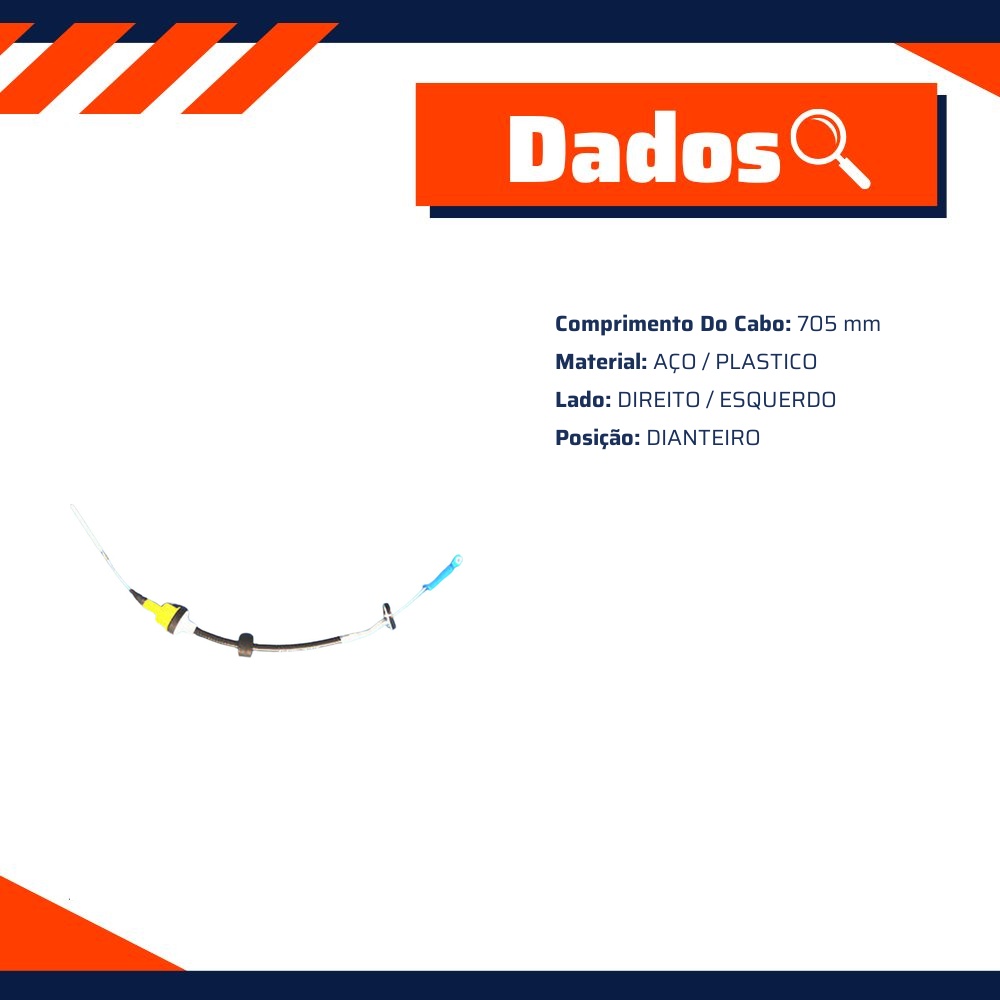 Cabo de Comando da Embreagem para Fiat Siena e Strada - Fania - 81-208