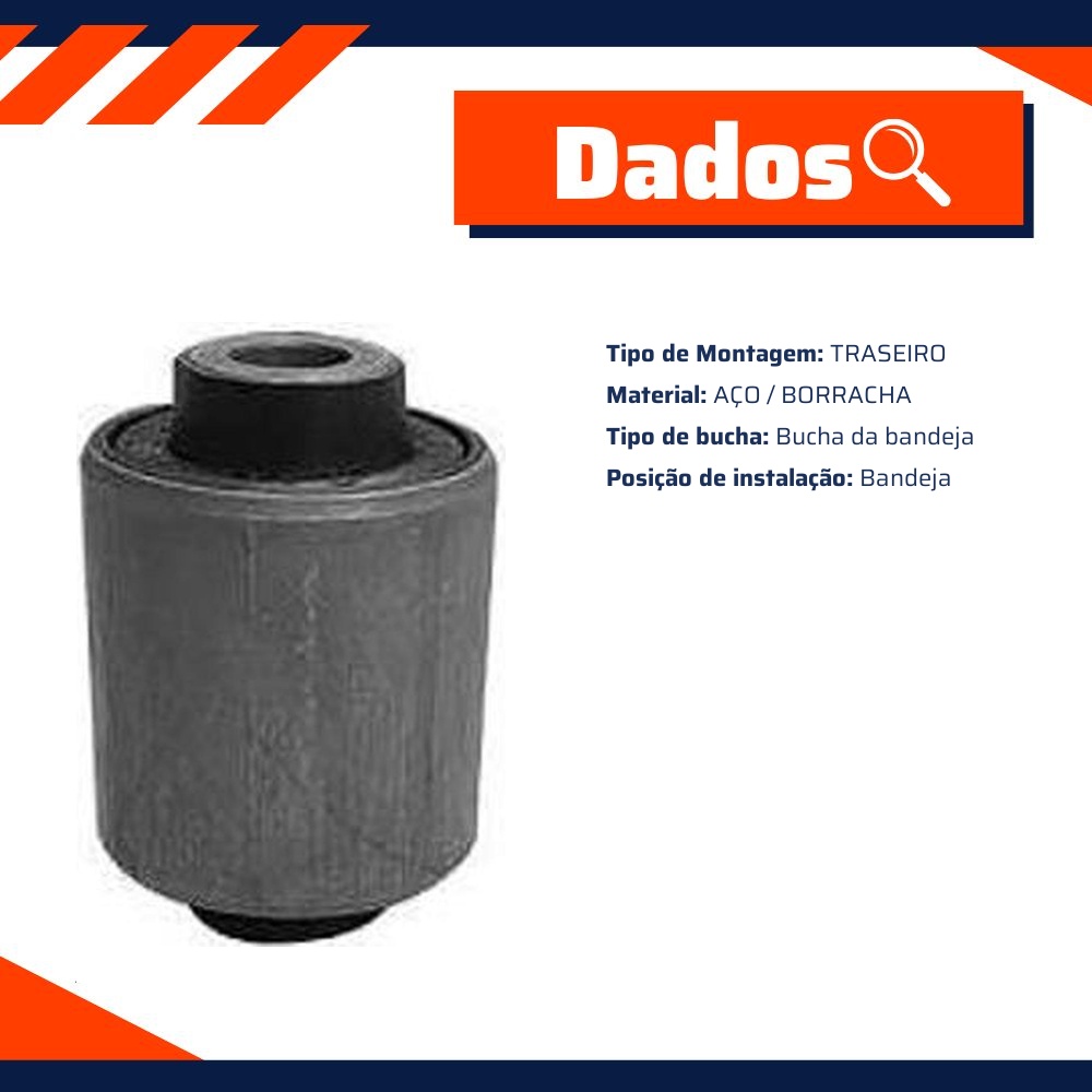 Bucha da Bandeja Traseira - Sampel - 8465