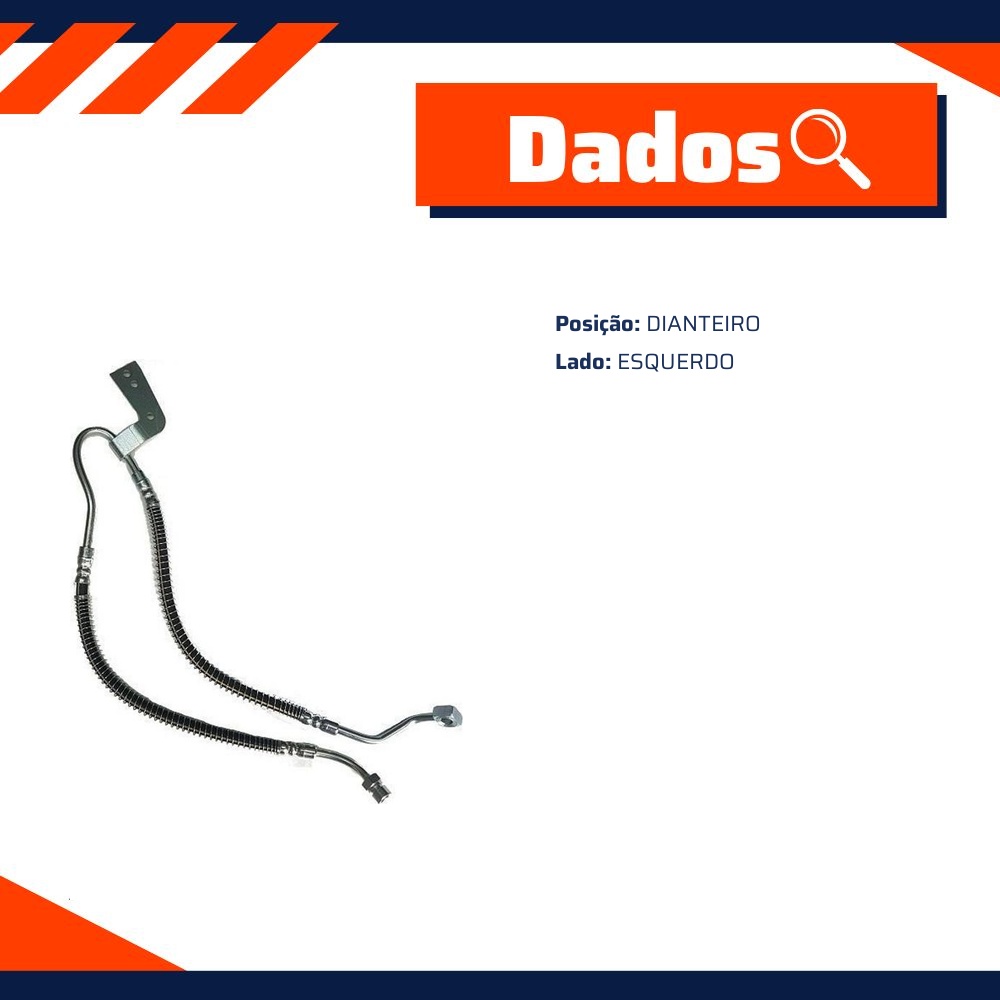 Mangueira Flexível de Freio Dianteiro para Troller T4 - Norflex - 8602E