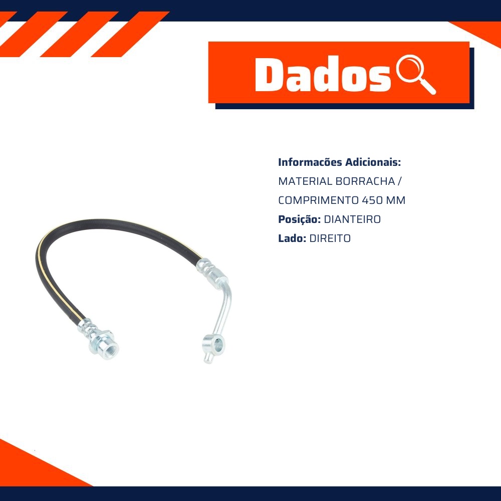 Mangueira Flexível de Freio Dianteiro para Nissan Frontier - Norflex - 8702