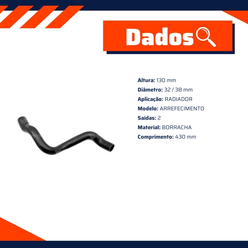 Mangueira do Radiador para Chevrolet Zafira - Cauplas - 904707