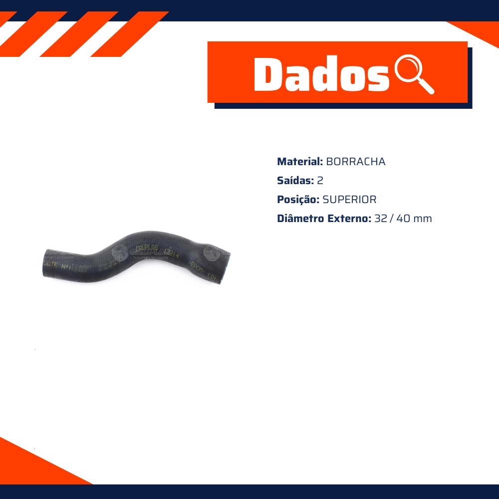 Mangueira do Radiador Superior para Chevrolet Onix e Prisma - Cauplas - 913314