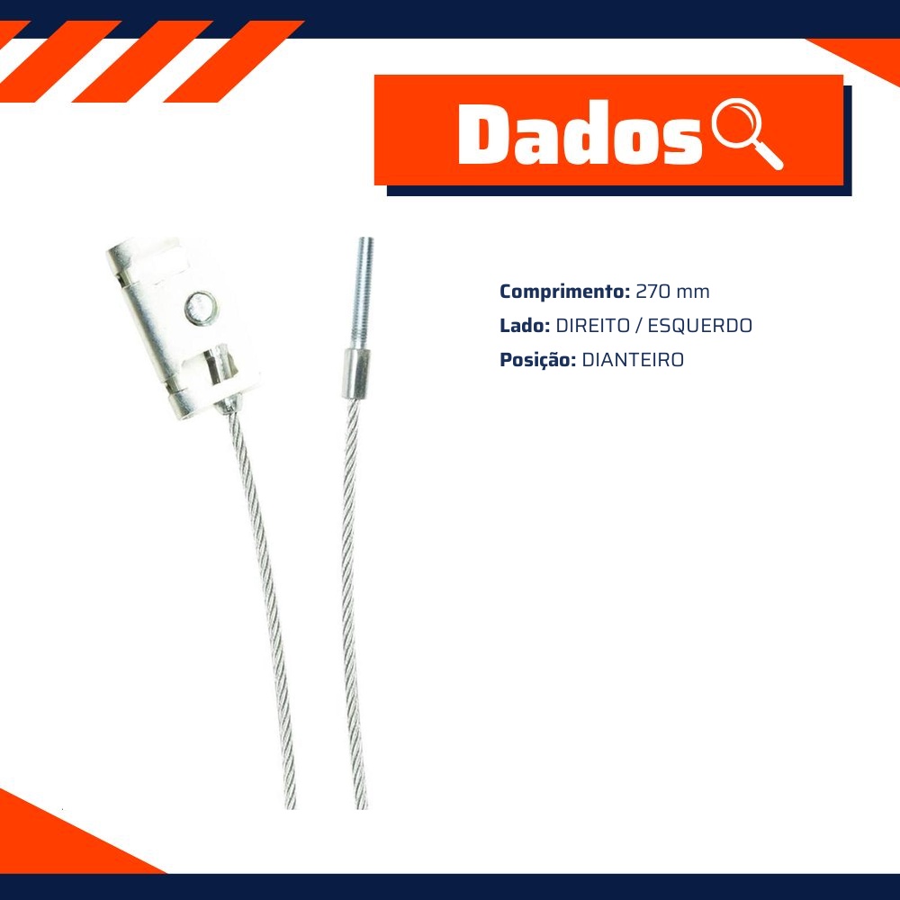 Cabo de Comando do Freio de Mão Dianteiro para Nissan Sentra - IKS - 9209