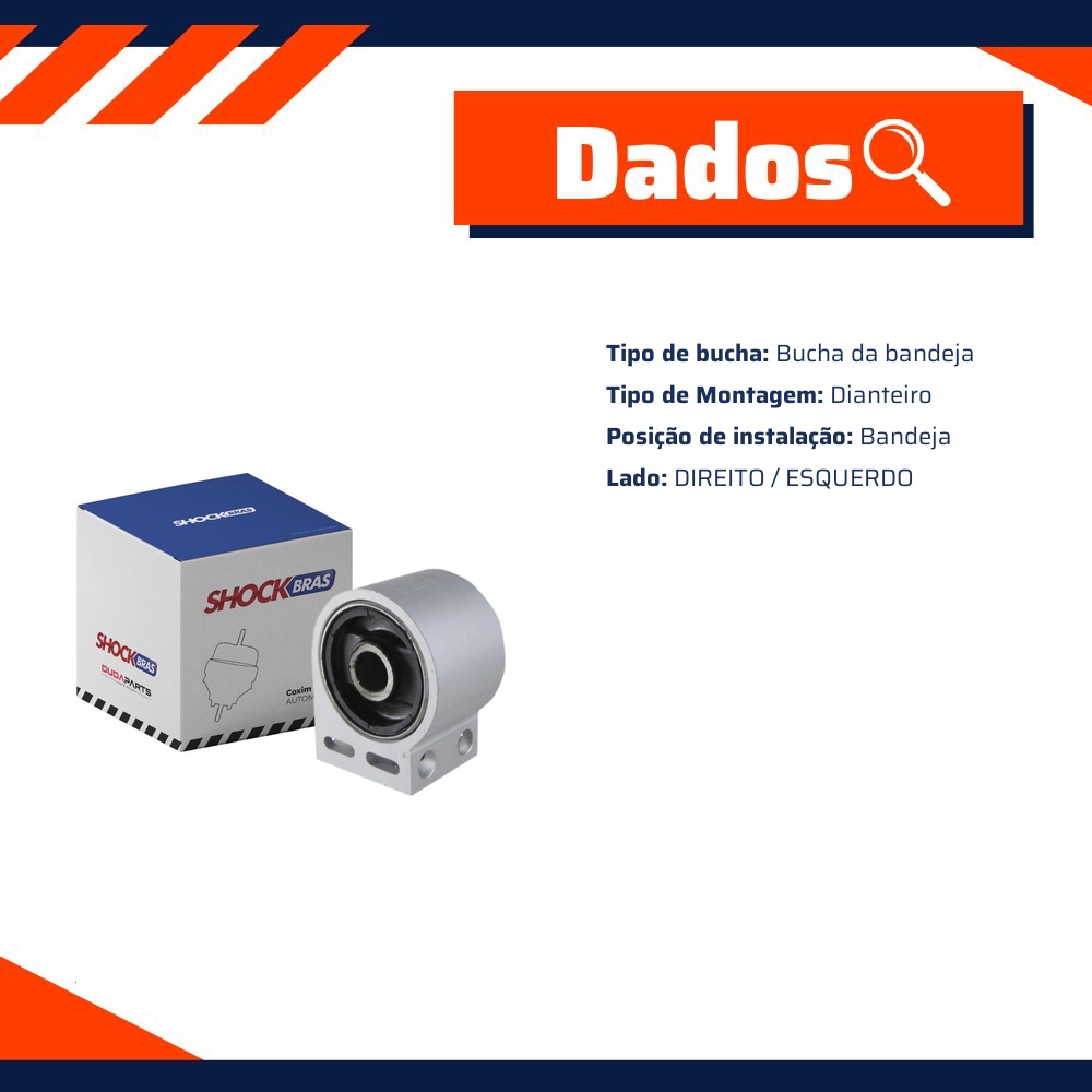 Bucha da Bandeja Dianteira para Chevrolet Captiva - ShockBras - ACX02057