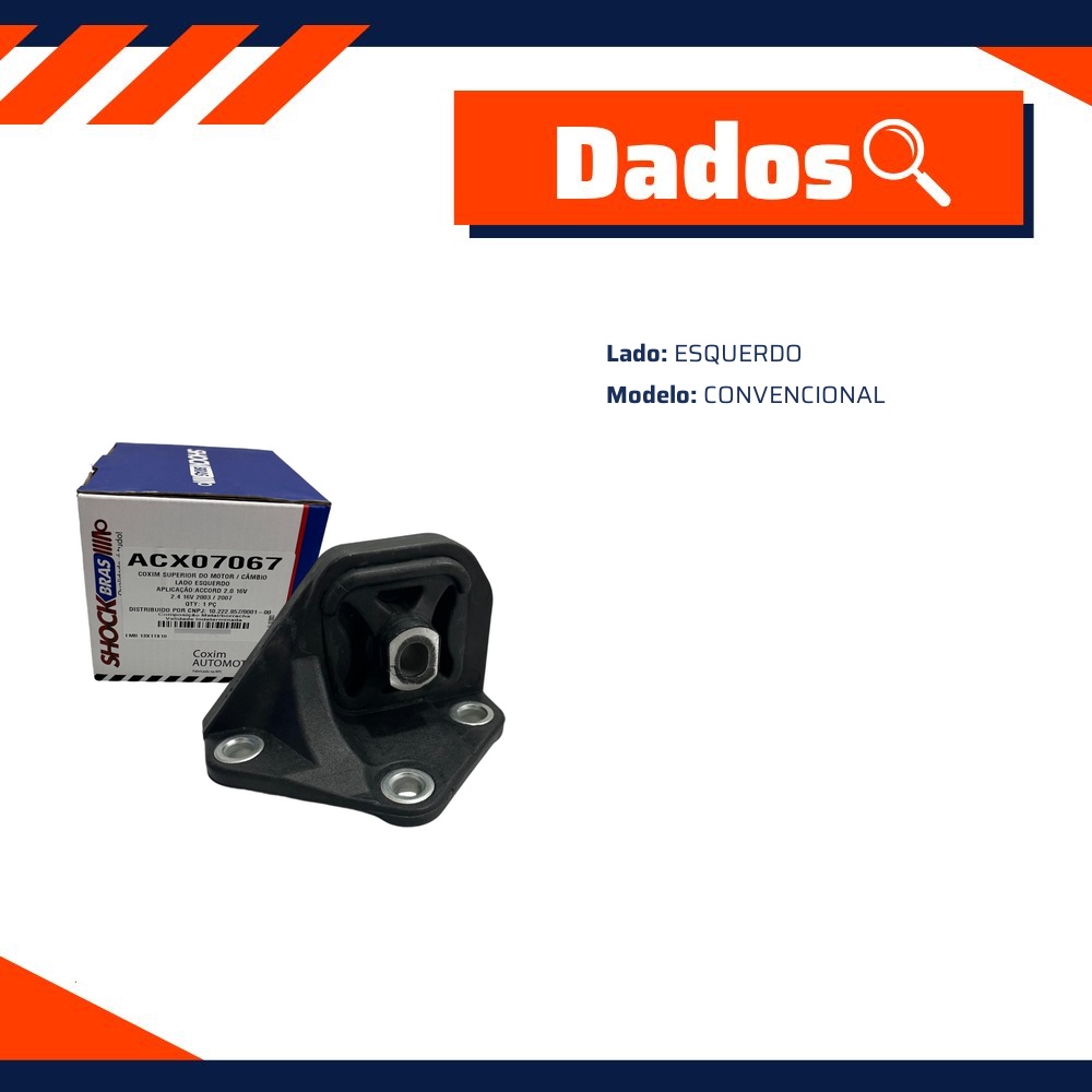 Coxim do Câmbio para Honda Accord - ShockBras - ACX07067