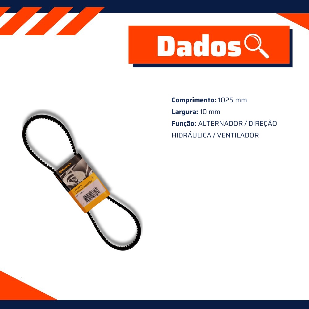 Correia de Acessórios - CONTITECH - AVX10X1025