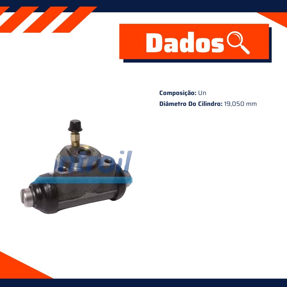 Cilindro de Roda para Fiat Fiorino e Uno - Controil - C-3353
