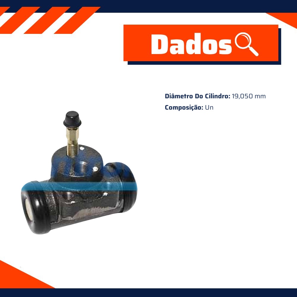 Cilindro de Roda para Chevrolet Chevette e Chevette Hatch - Controil - C-3354