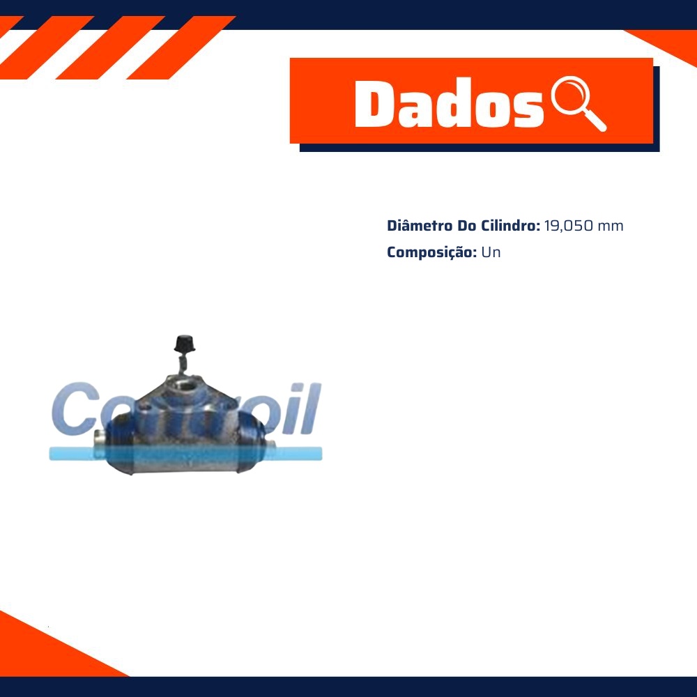 Cilindro de Roda para Fiat 147 - Controil - C-3355