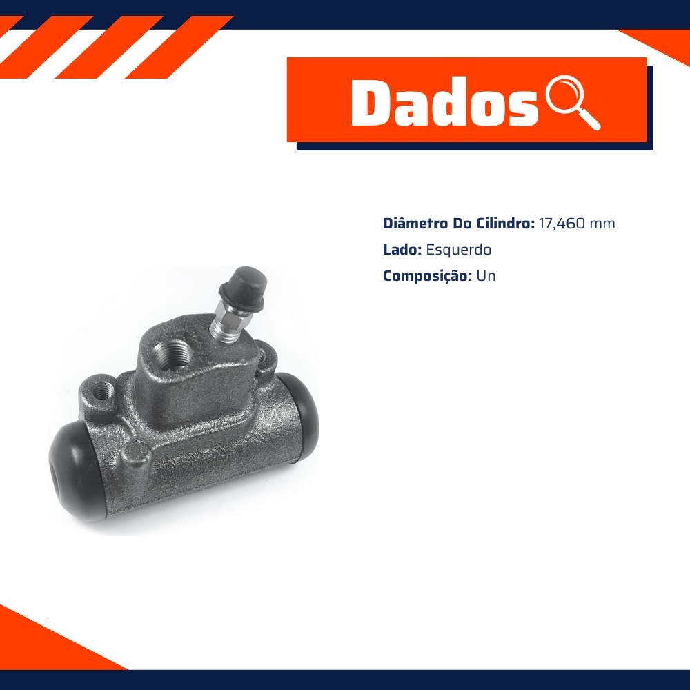 Cilindro da Roda Esquerda para KIA Bongo - Controil - C-3550