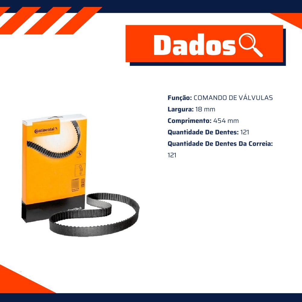 Correia Dentada Sincronizadora - Contitech - CT 637