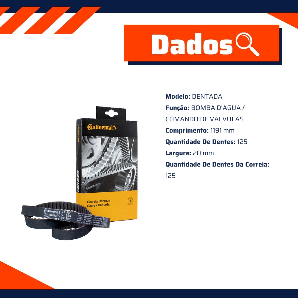 Correia Dentada Sincronizadora - Contitech - CT959