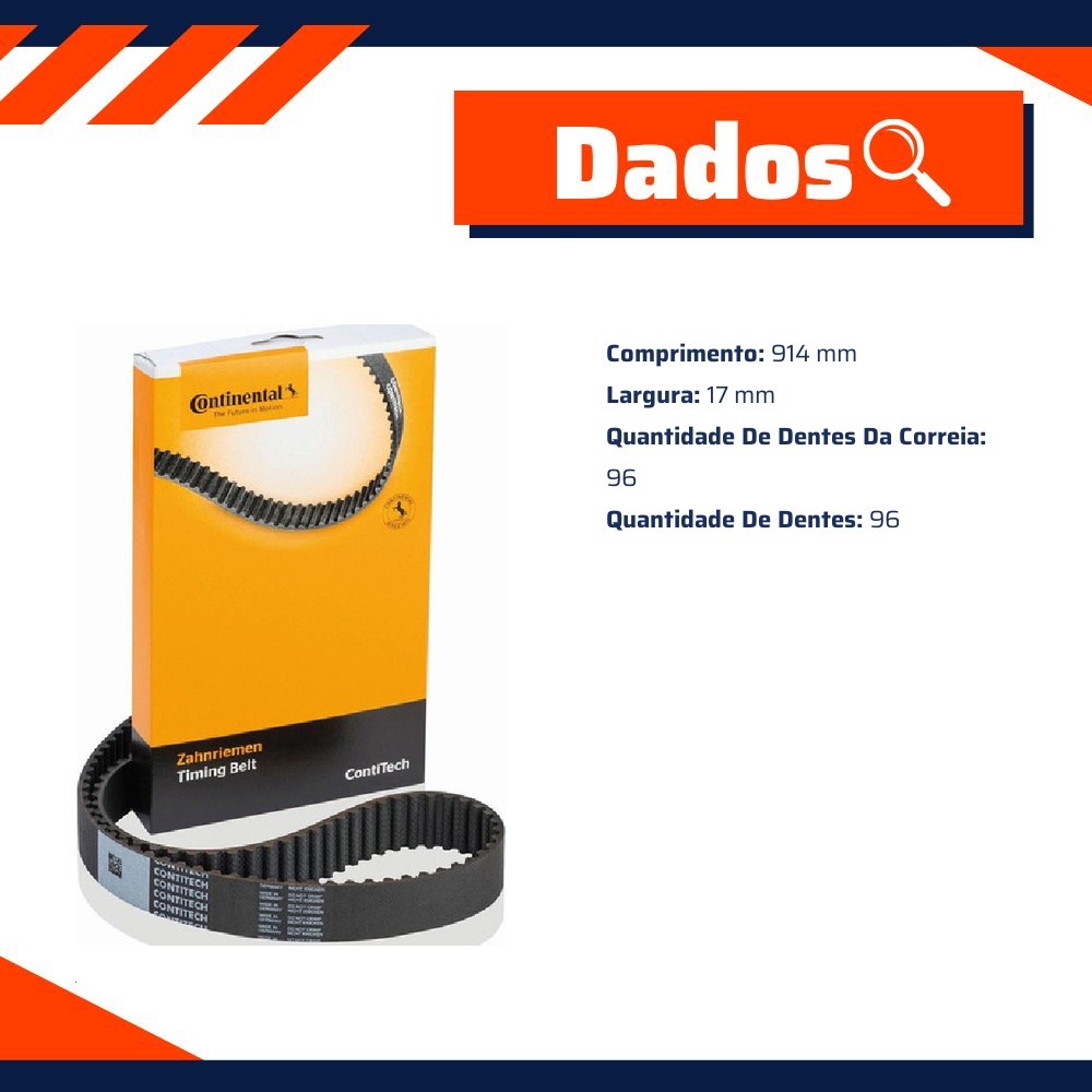 Correia Dentada Sincronizadora - Contitech - CT988