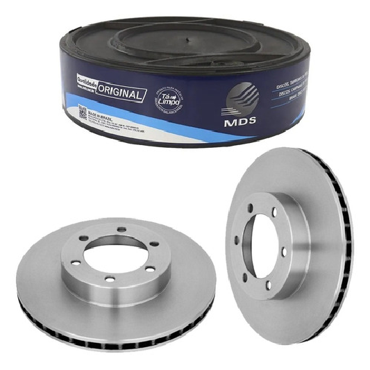 Par Disco de Freio Dianteiro Ventilado - MDS - D343G