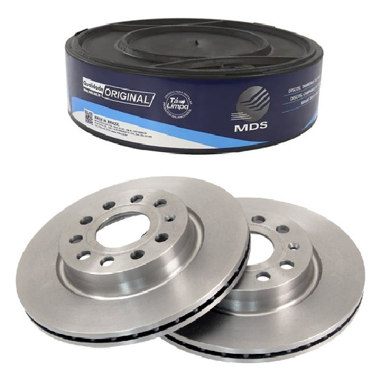 Par Disco de Freio Dianteiro Ventilado - MDS - D35L