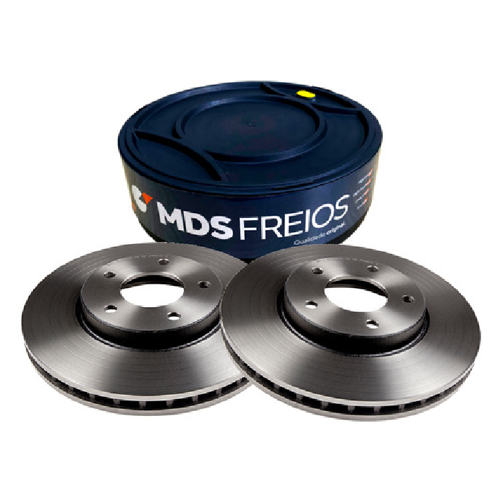 Par Disco de Freio Dianteiro Ventilado - MDS - D377D