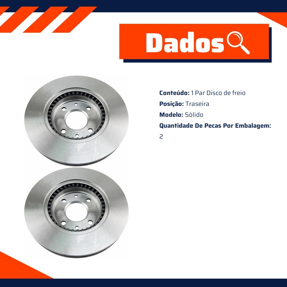 Par Disco de Freio para Chrysler PT Cruiser - MDS - D450A