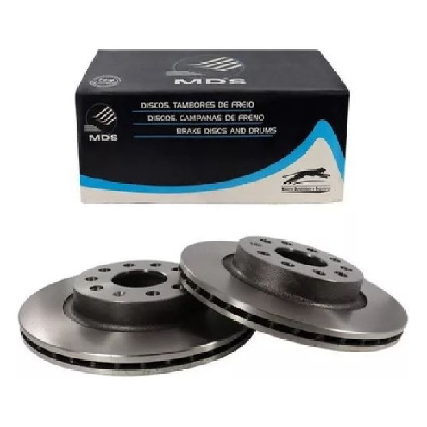 Par Disco de Freio Dianteiro Ventilado - MDS - D653B