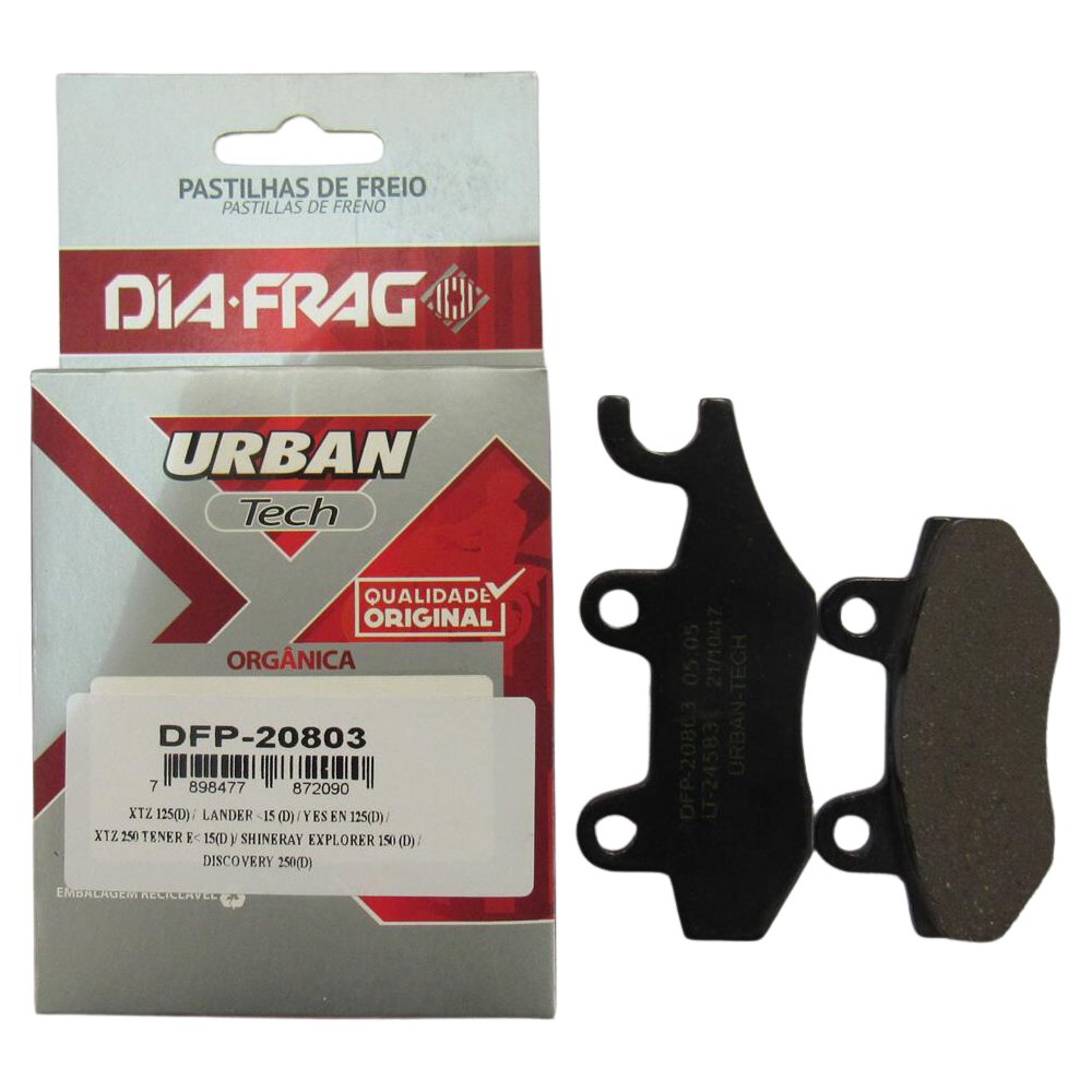 Pastilha de Freio Dianteira para Shineray Discover 250 e Yamaha XTZ 250 TÉNÉRÉ - Dia-Frag - DFP-20803