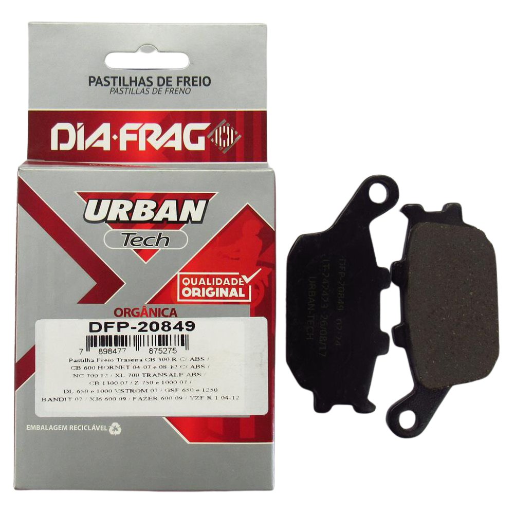 Pastilha de Freio Traseira para Honda XL 700V TRANSALP - Dia-Frag - DFP-20849