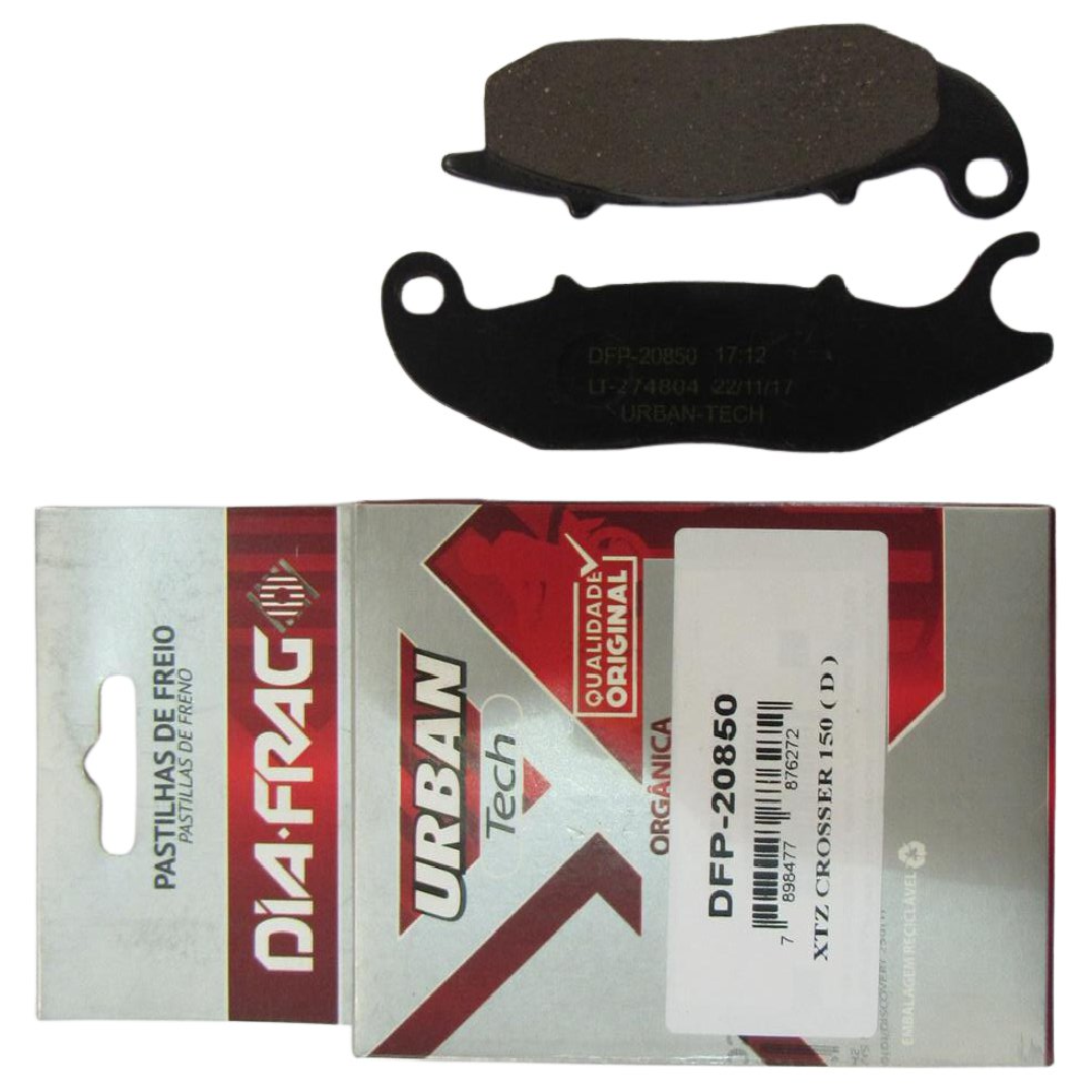 Pastilha de Freio Dianteira para Yamaha XTZ 150 CROSSER e XTZ 250 LANDER - Dia-Frag - DFP-20850