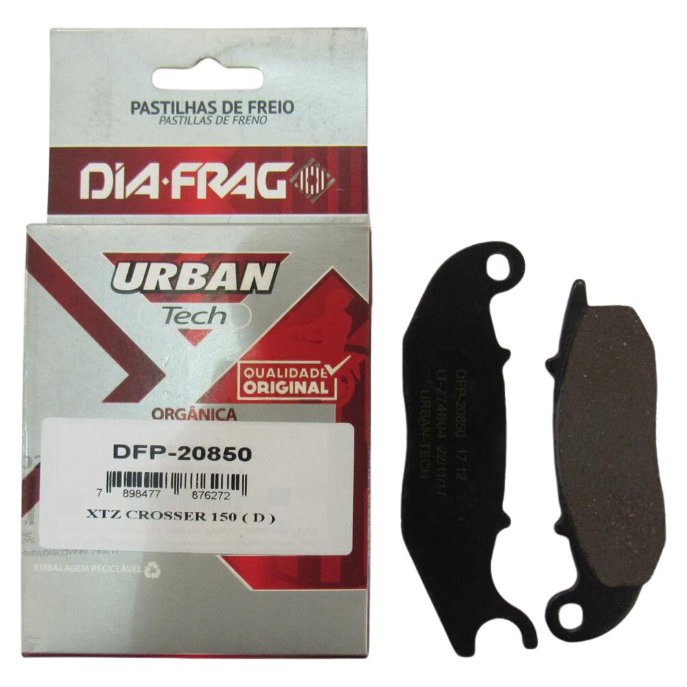 Pastilha de Freio Dianteira para Yamaha XTZ 150 CROSSER e XTZ 250 LANDER - Dia-Frag - DFP-20850